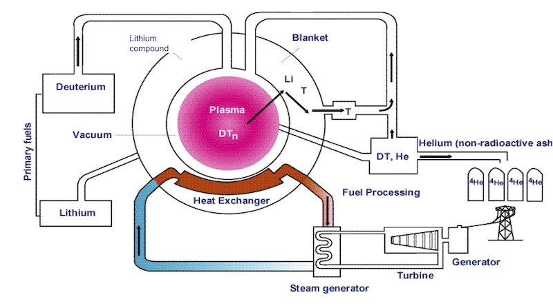 nuclear fusion power plant diagram